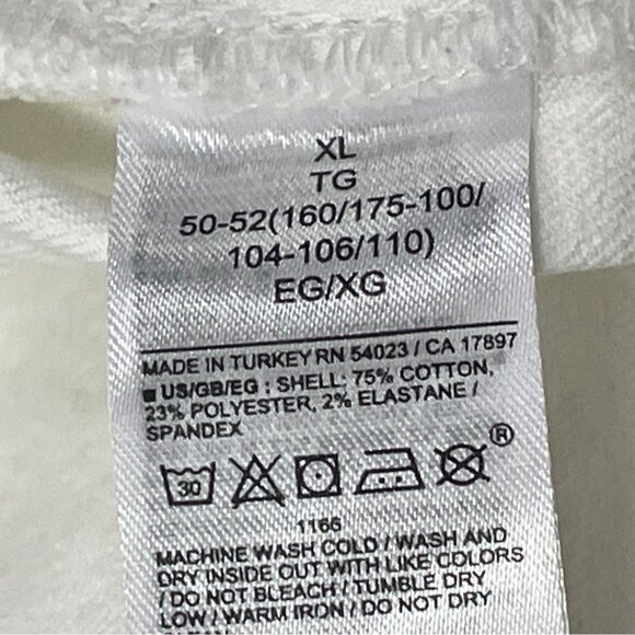 Gap Womens White Maternity Stretch Denim Overalls Adjustable Straps Sz XL - Picture 10 of 11